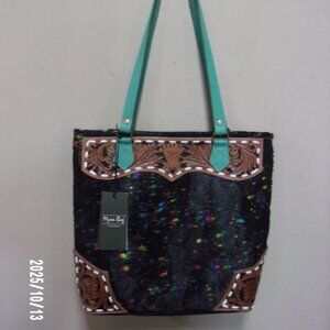 NWT, Myra Bag Co. Hide & Tooled Leather Purse